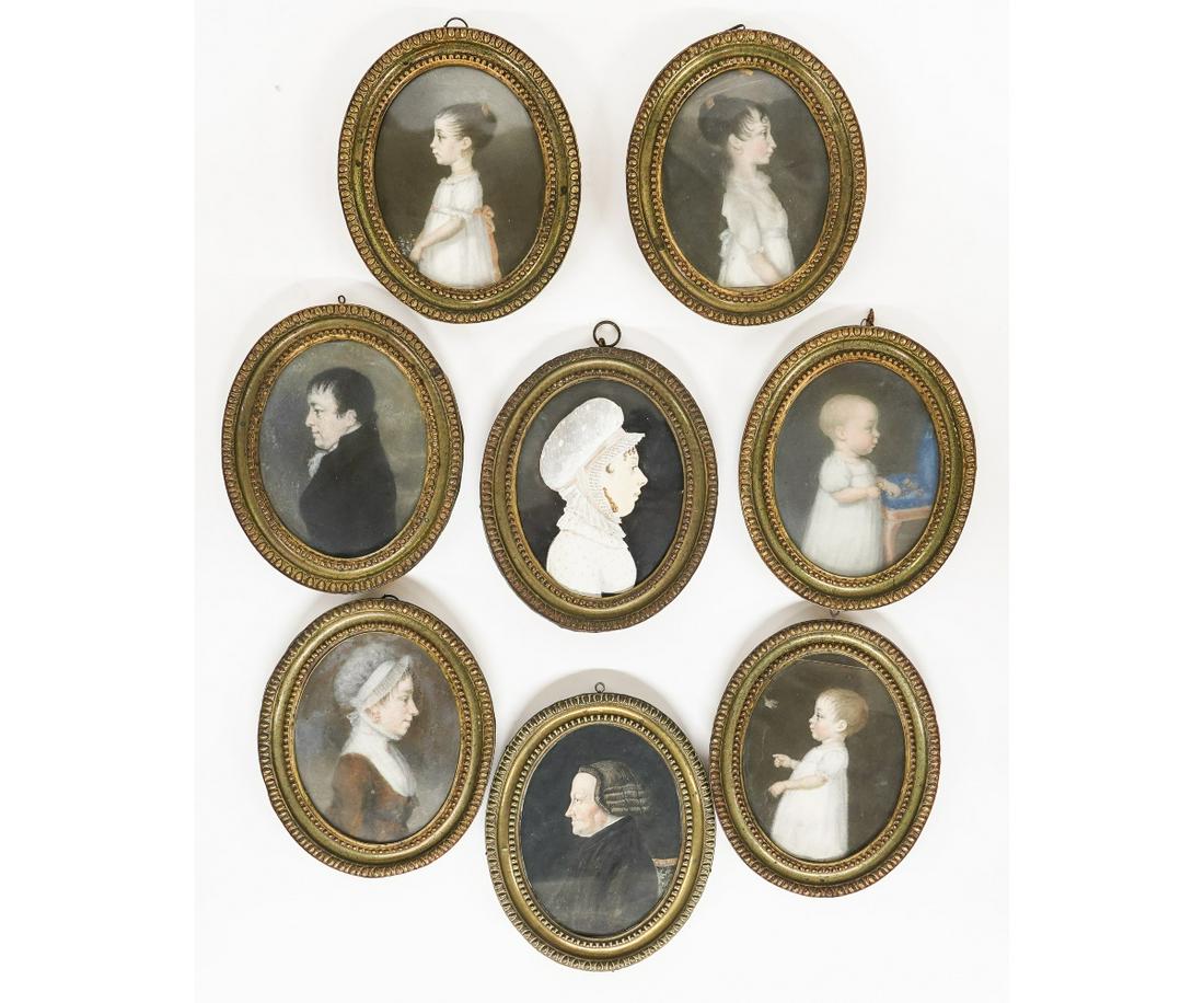 SET OF EIGHT OVAL PORTRAITS (1 of 6)
