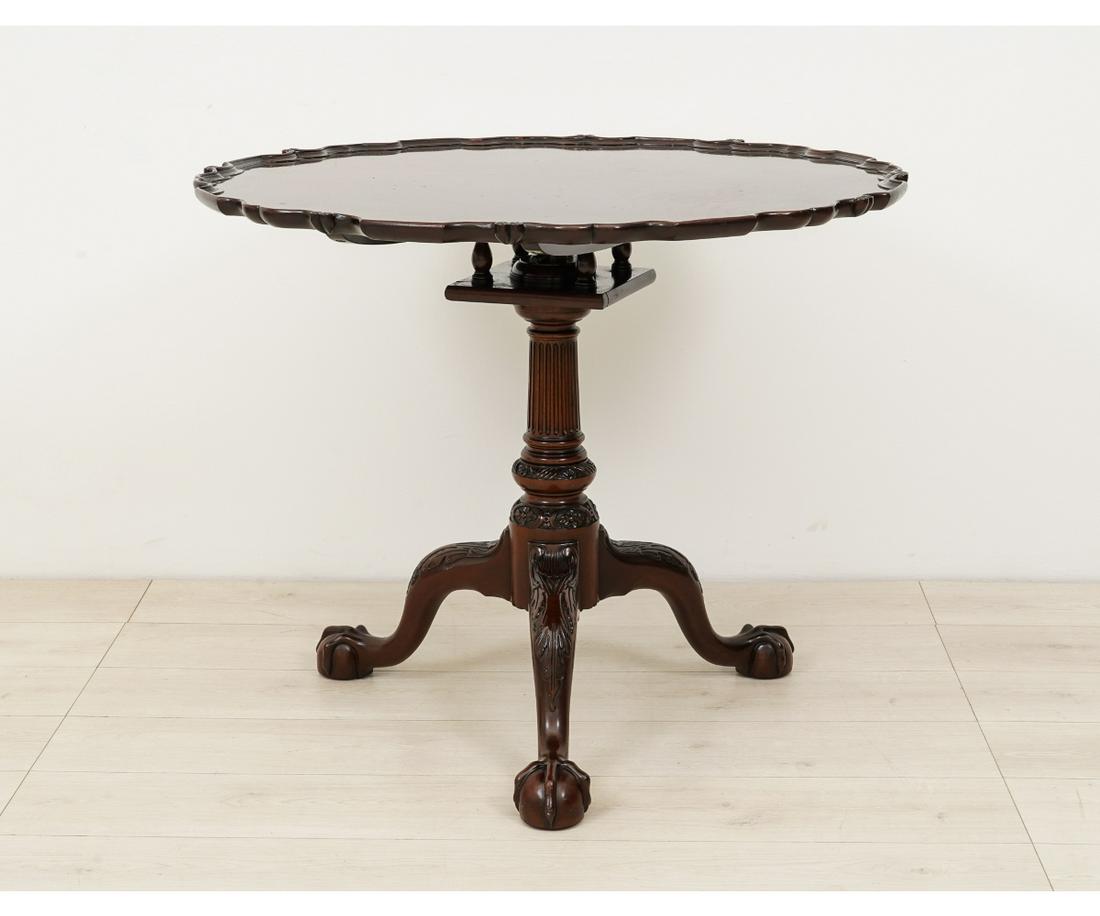 KINDEL CHIPPENDALE STYLE PIECRUST TEA TABLE (1 of 7)