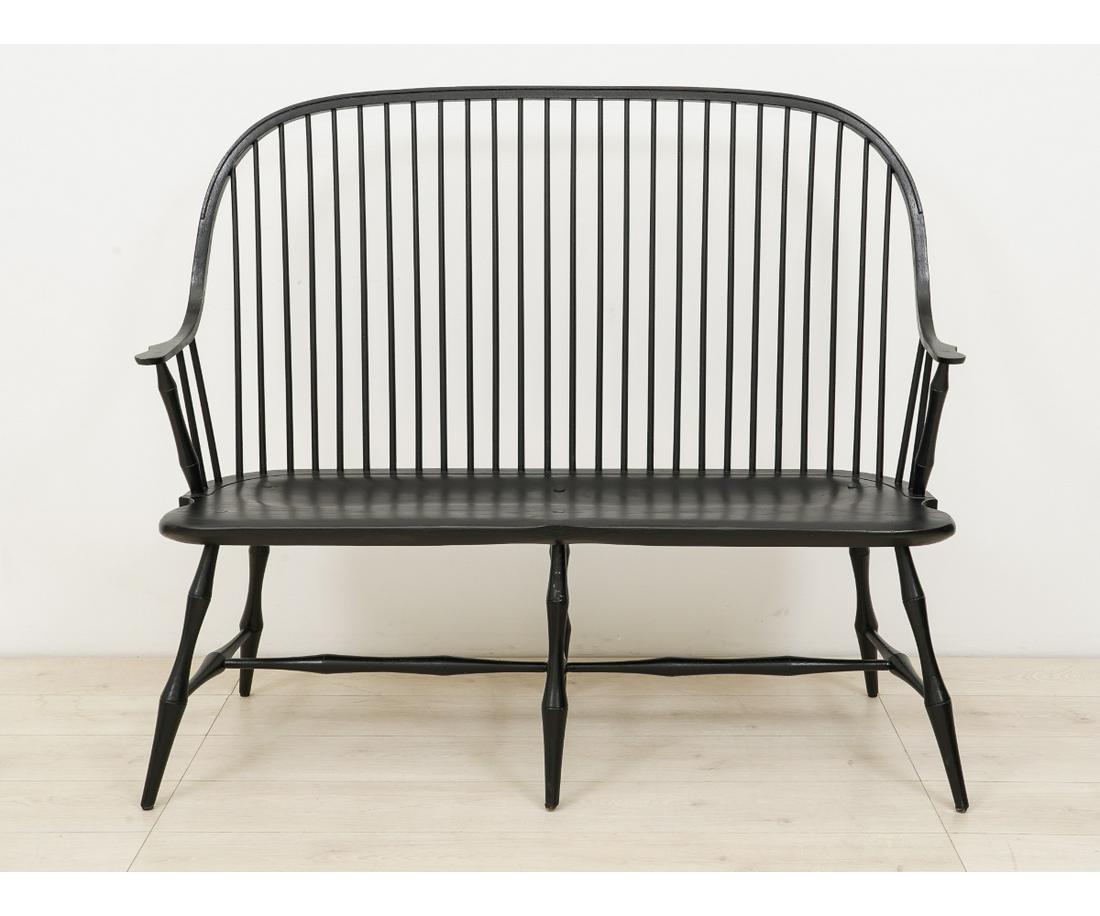BLACK WINDSOR STYLE SETTEE (1 of 7)