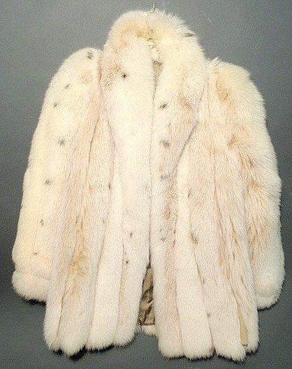 Christian Dior lynx fur jacket, ladies size 6 or 8: Christian Dior lynx fur jacket, ladies size 6 or 8, car coat length. All dimensions are approximate:A- inside from shoulder seam to shoulder seam 13”.B- 31” long overall at back inside seam.C- fro