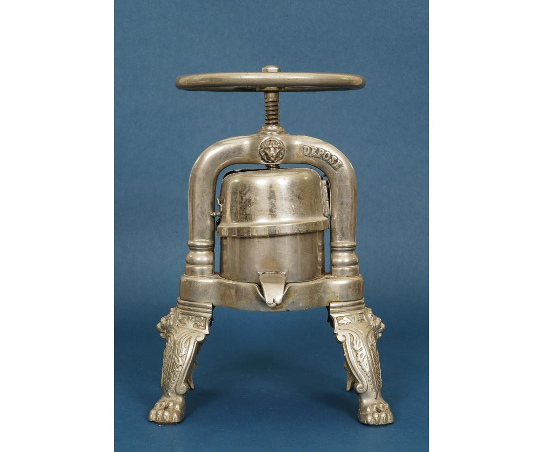 RARE FRENCH NICKEL PLATED DUCK PRESS (1 of 10)