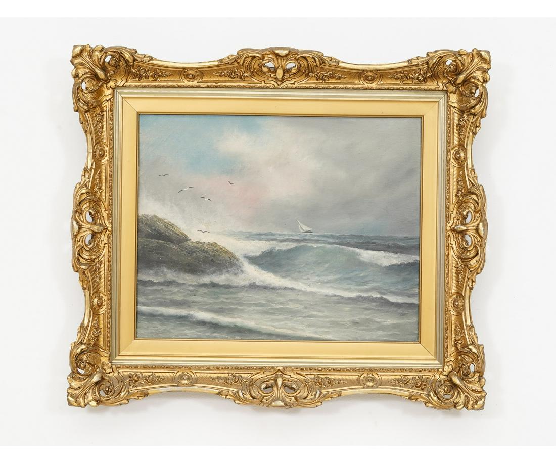 OIL ON CANVAS SEASCAPE (1 of 5)