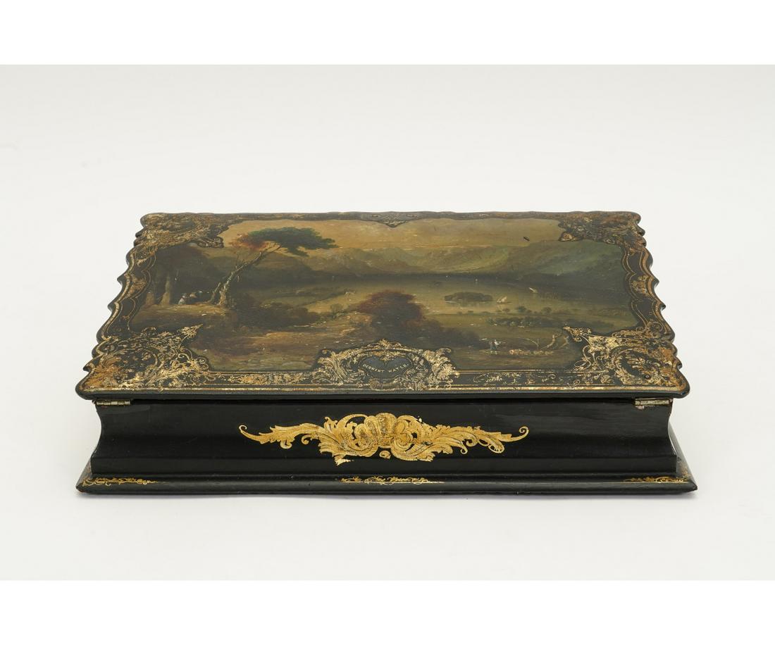 VICTORIAN LACQUERED LAP DESK (1 of 8)