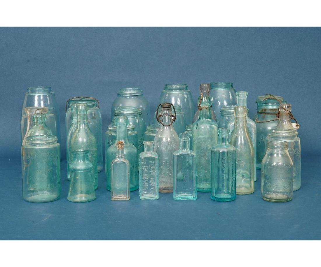 THIRTY-FOUR VINTAGE JARS AND BOTTLES (1 of 5)