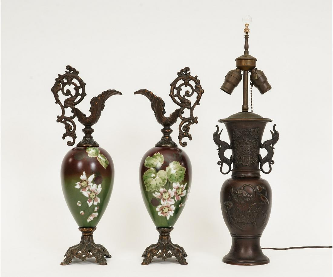 JAPANESE BRONZE TABLE LAMP (1 of 5)