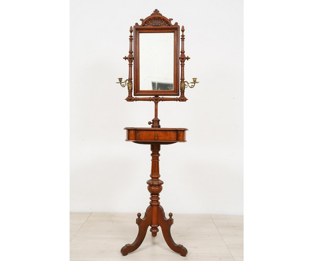 VICTORIAN SHAVING STAND WITH MIRROR (1 of 5)