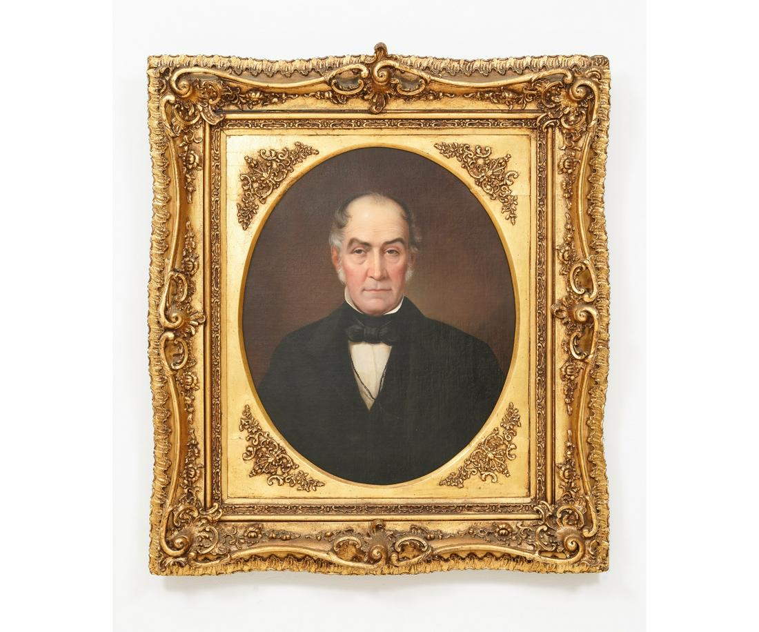 LARGE OIL ON CANVAS PORTRAIT (1 of 6)