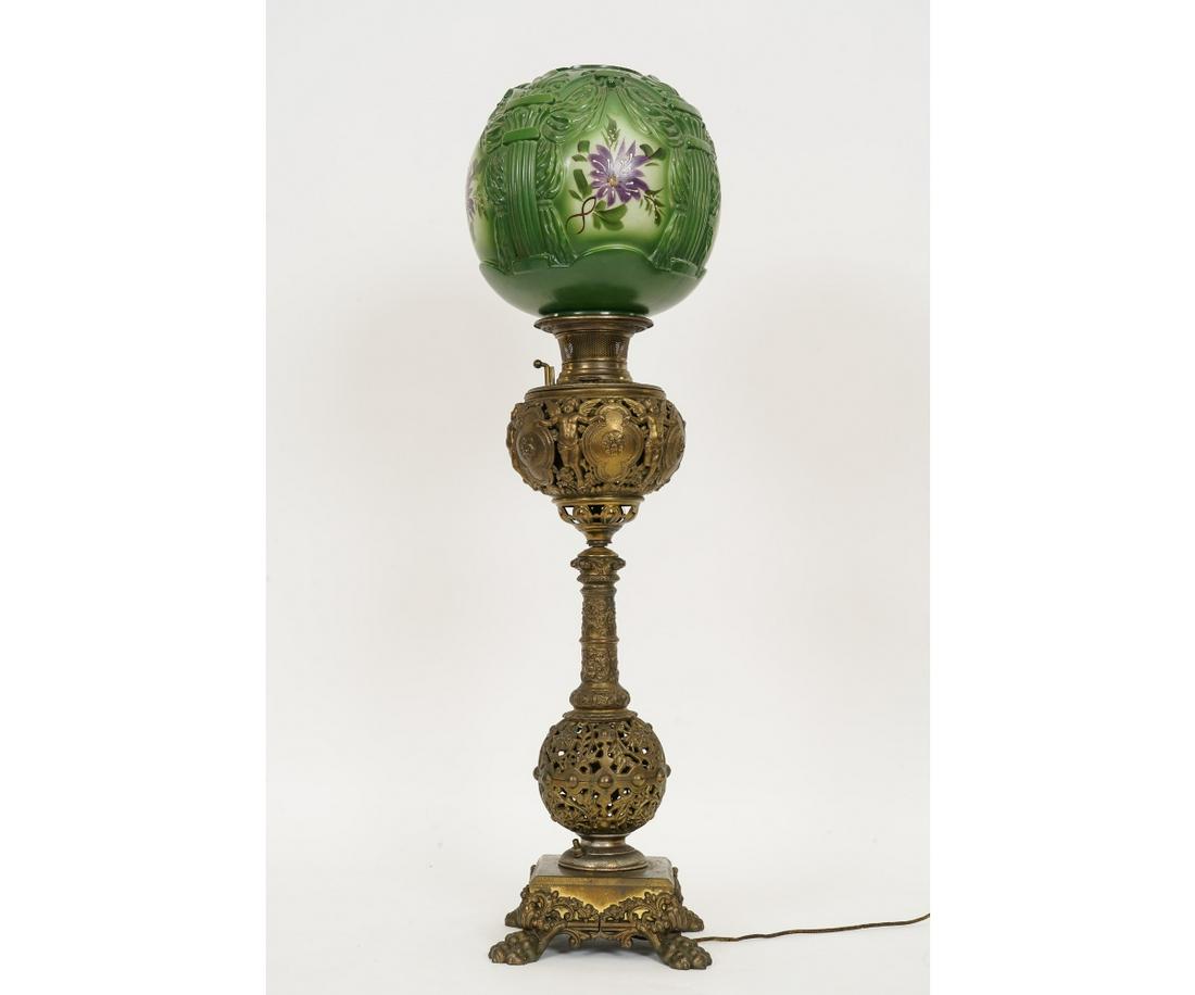 CAST METAL GONE WITH THE WIND LAMP (1 of 4)