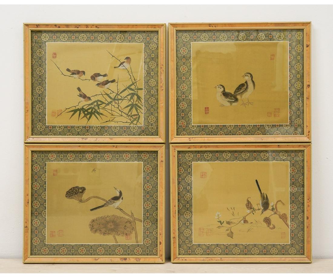 FOUR ASIAN BIRD PAINTINGS (1 of 11)