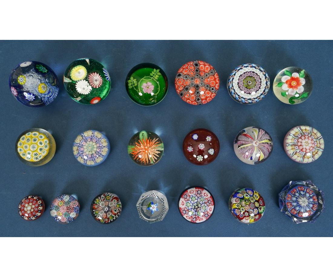 NINETEEN GLASS PAPERWEIGHTS (1 of 5)