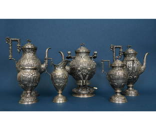 SIX PIECE A G SCHULTZ STERLING SILVER TEA SERVICE