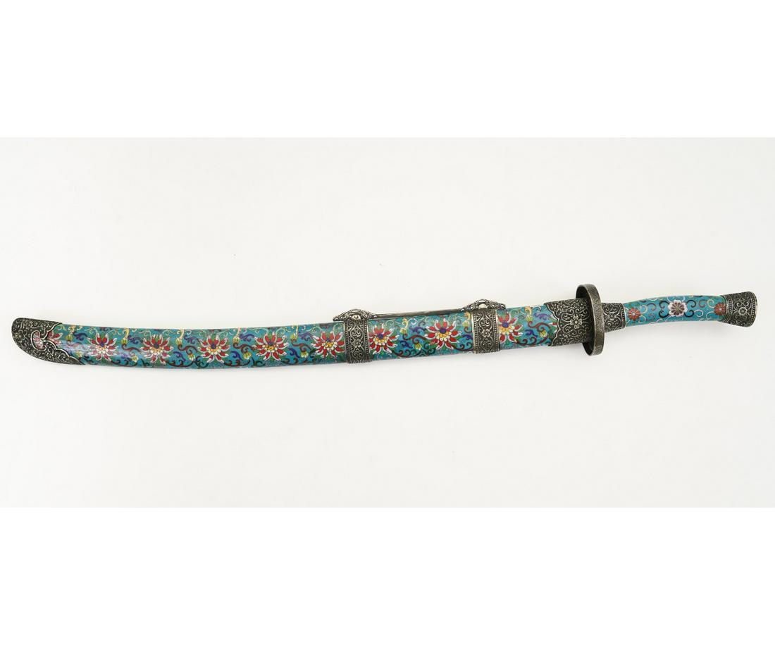 FINE CHINESE CEREMONIAL CLOISONNE SWORD (1 of 14)