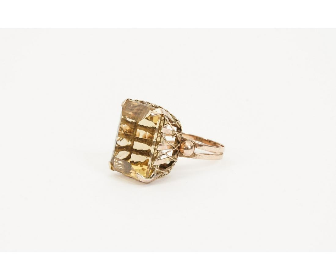LADIES 14K GOLD CITRINE RING (1 of 9)