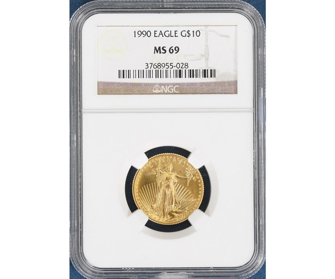 1990 GOLD TEN DOLLAR EAGLE COIN (1 of 4)