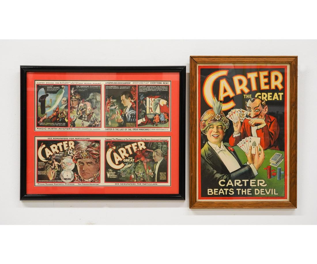 TWO 'CARTER THE GREAT' ADVERTIZING PIECES (1 of 3)