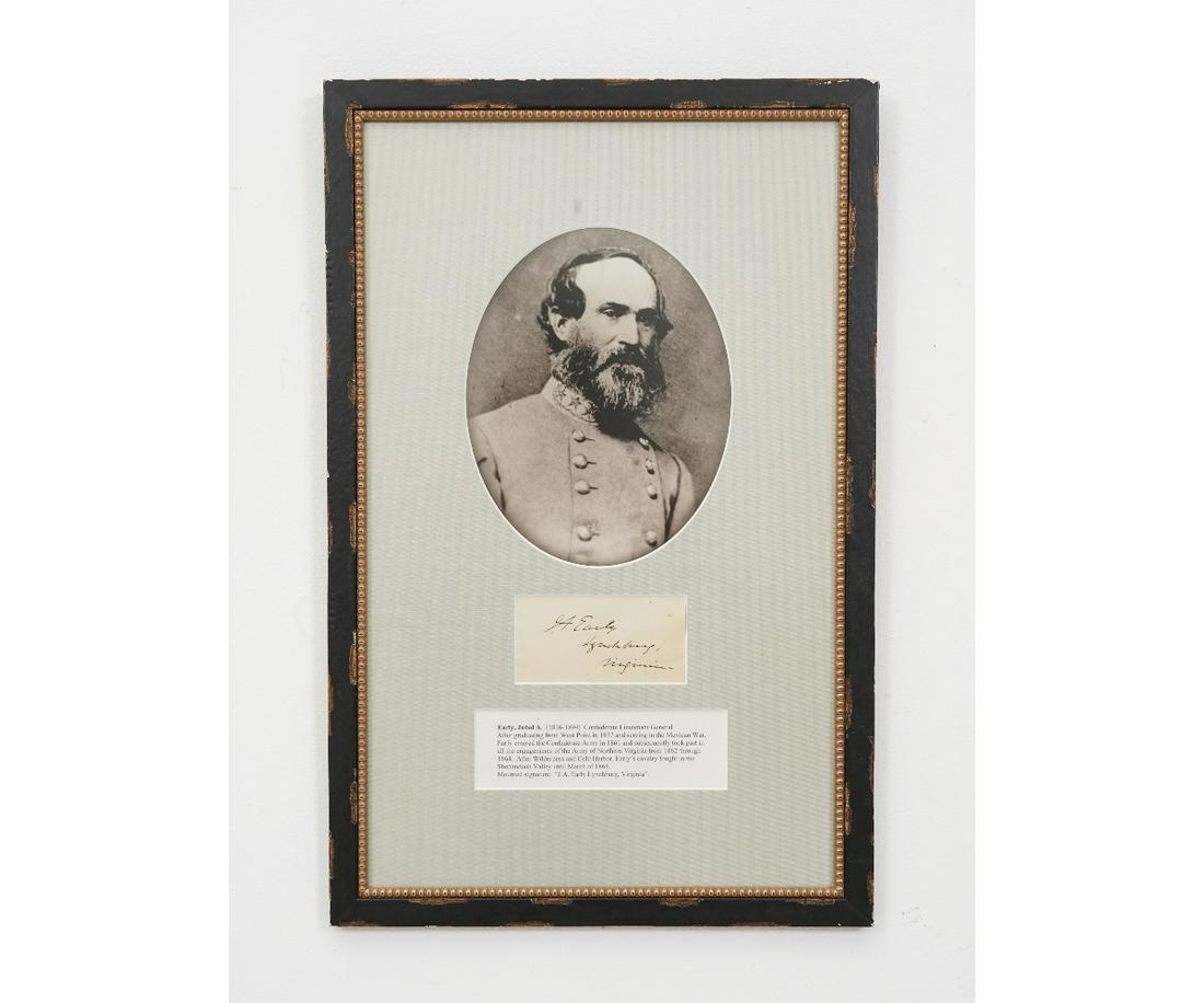 JUBAL A. EARLY CONFEDERATE GENERAL SIGNATURE (1 of 5)