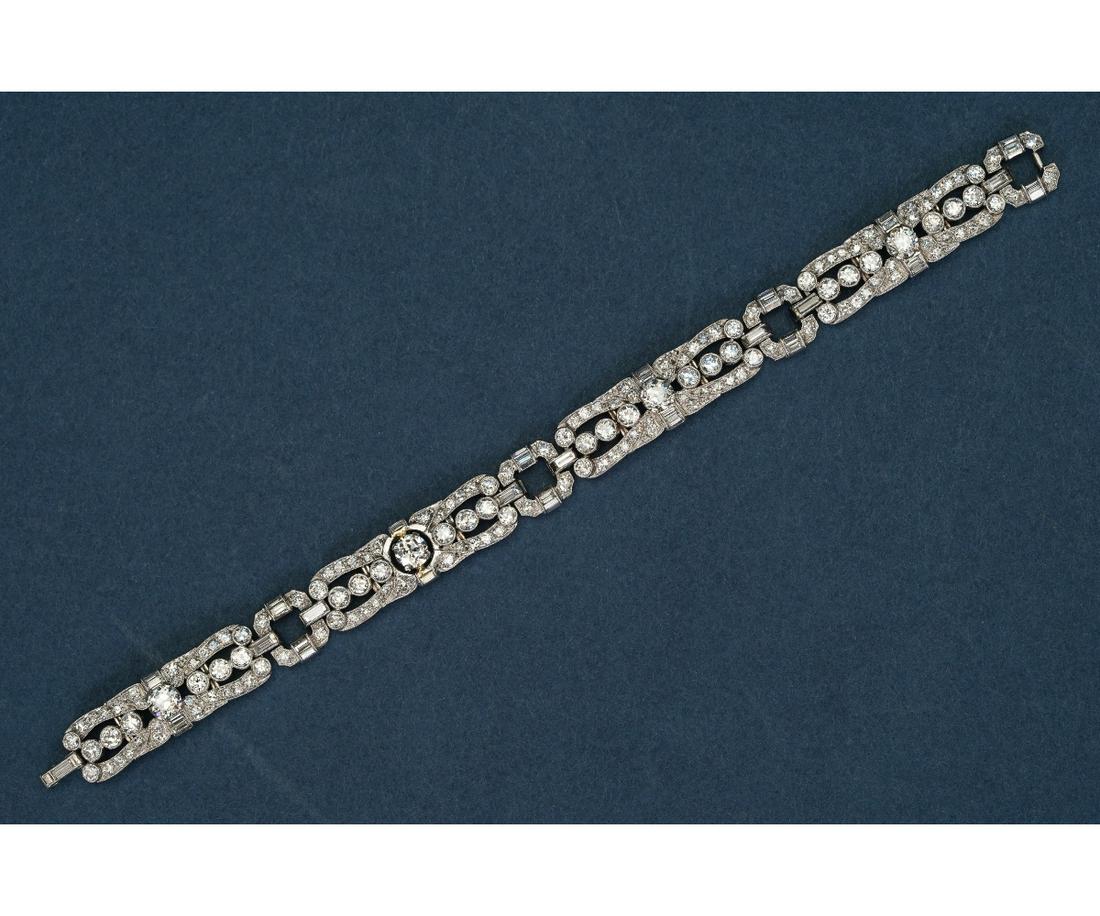 ART DECO PLATINUM AND DIAMOND BRACELET (1 of 7)
