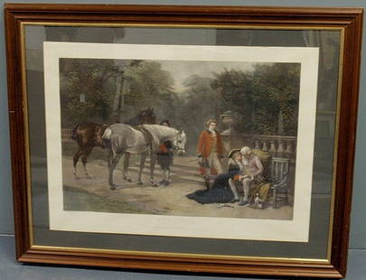 Large Heywood Hardy print "Forgiven:, London pub,: Large Heywood Hardy print "Forgiven:, London pub, 1889 by I.P. Mendoza, framed and matted. 24.5"x33