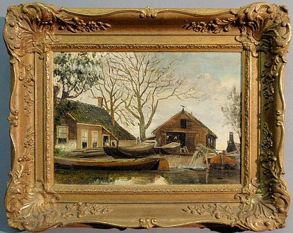 de Bock, Theophile [Dutch, 1851-1904] oil on canv