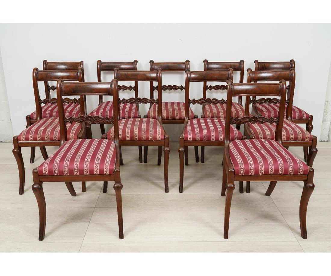 SET OF ELEVEN FEDERAL KLISMOS CHAIRS (1 of 14)