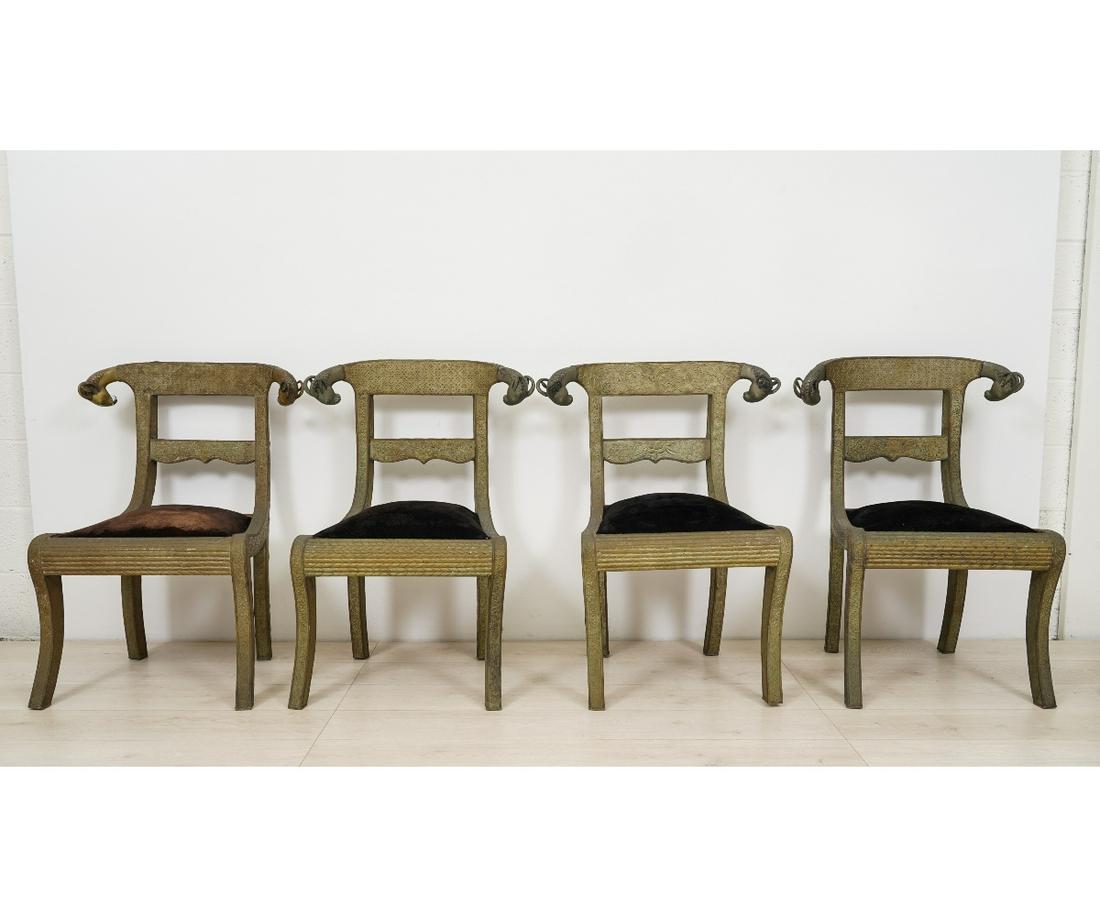 SET OF FOUR SABRE LEG SIDE CHAIRS (1 of 11)