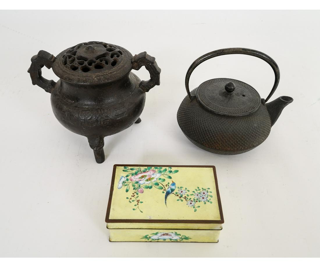 ASIAN CAST IRON INCENSE BURNER (1 of 10)