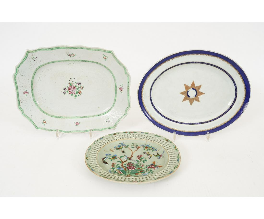 TWO CHINESE PORCELAIN PLATTERS (1 of 6)