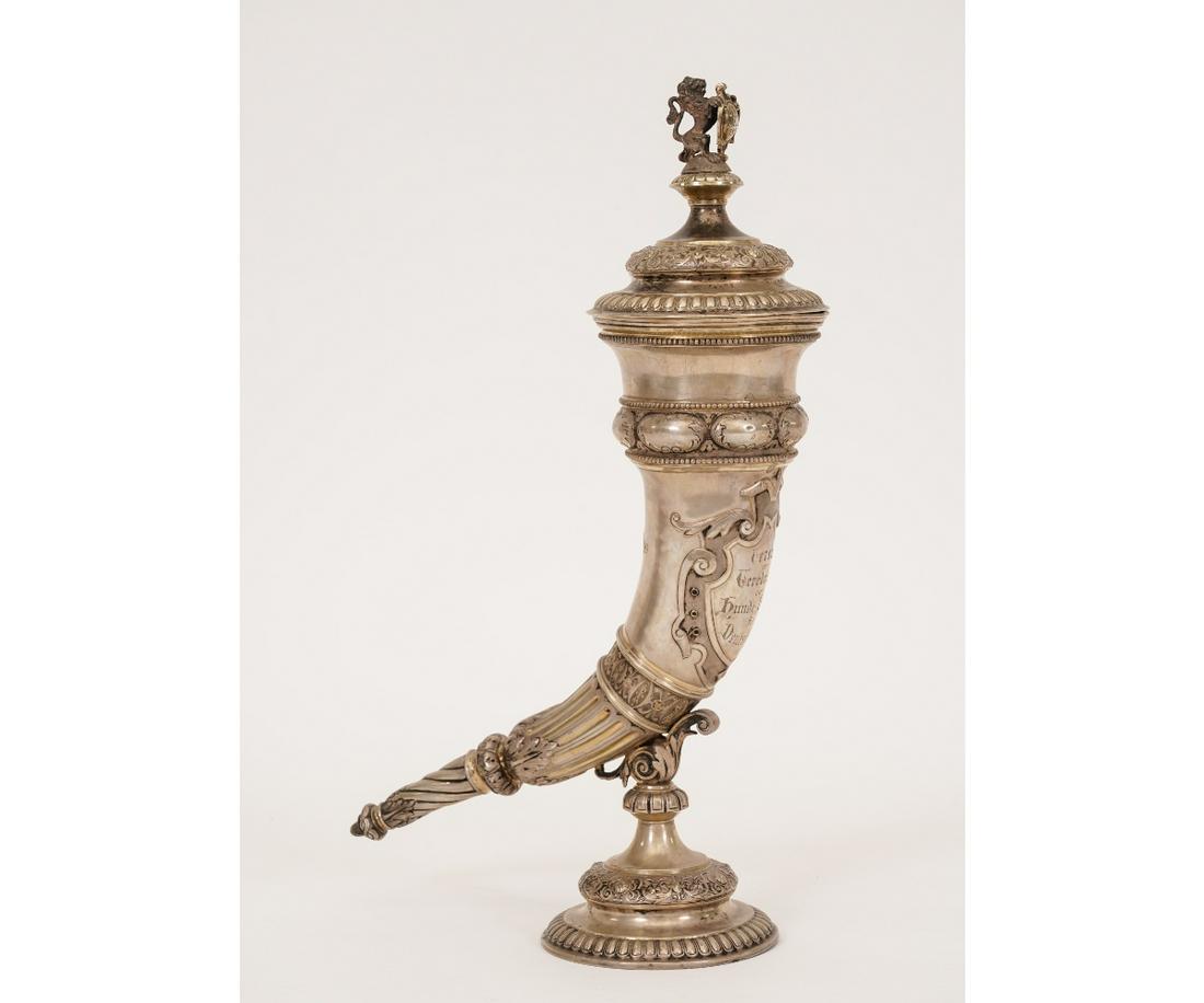 GERMAN SILVER DRINKING HORN (1 of 13)