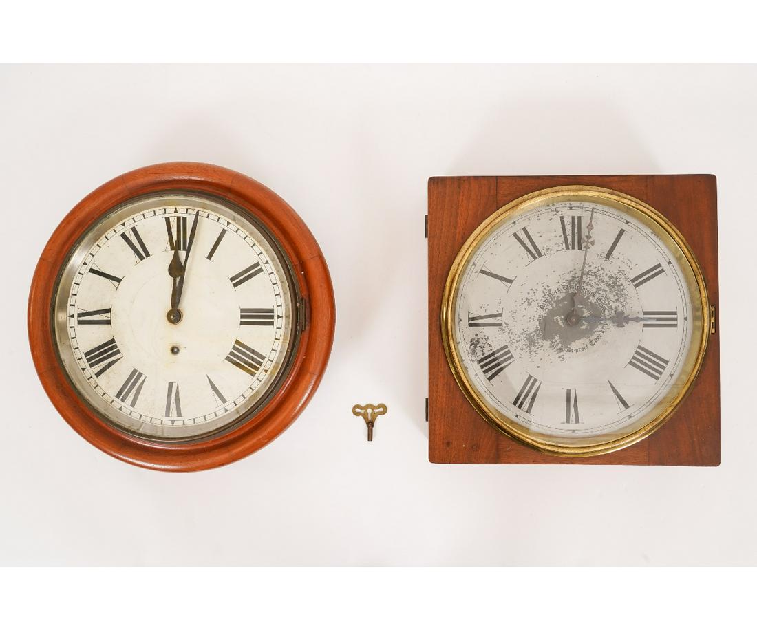 A. NEWMAN OAK CASED WALL CLOCK (1 of 10)