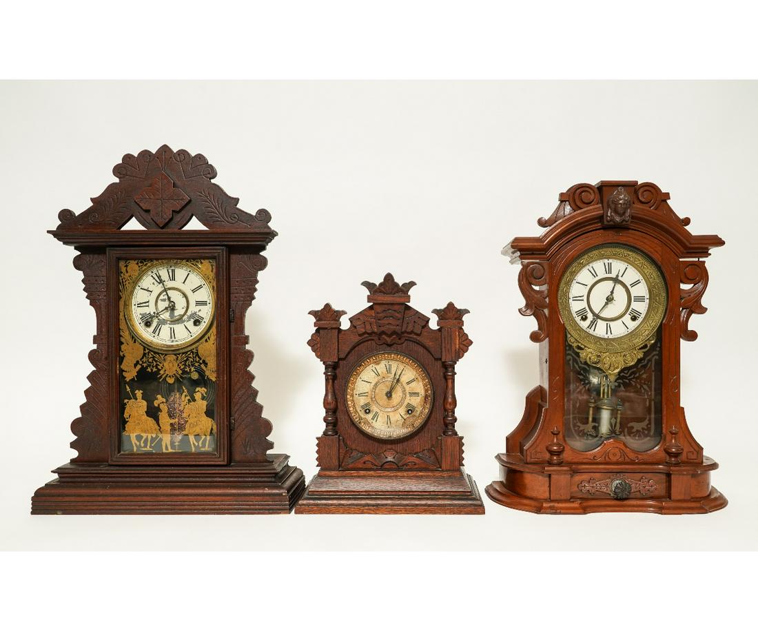 THREE MANTEL CLOCKS (1 of 10)