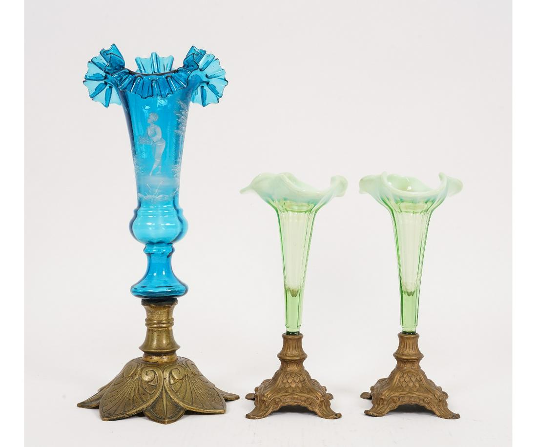 BLUE MARY GREGORY VASE (1 of 10)