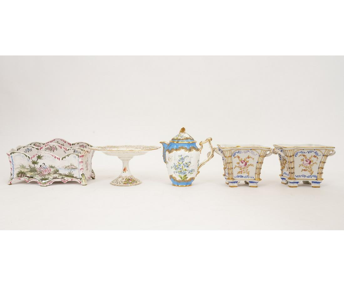 FRENCH PORCELAIN CACHEPOTS (1 of 11)