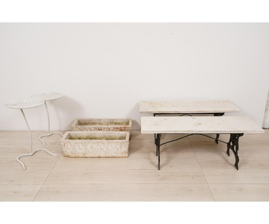 PAIR OF CAST STONE PLANTERS (1 of 6)