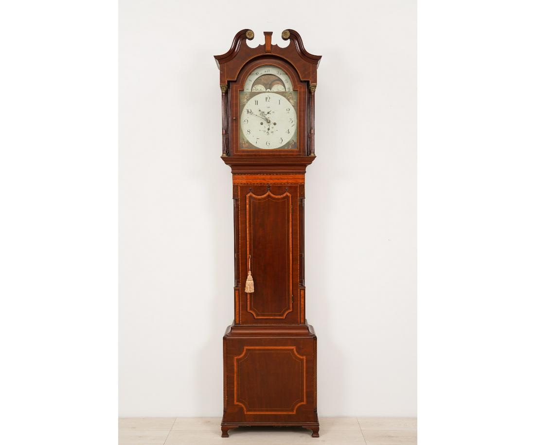 GEORGIAN MAHOGANY TALL CASE CLOCK (1 of 14)