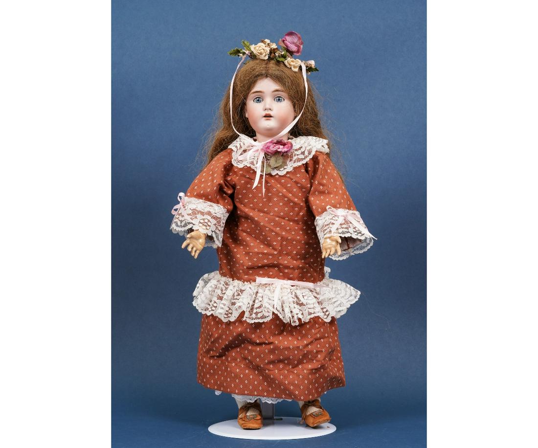 GERMAN BISQUE HEAD DOLL: German bisque head doll #171, 10-1/2. 23"h