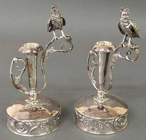 Pair of Wilcox Silverplate Co. candlesticks decor