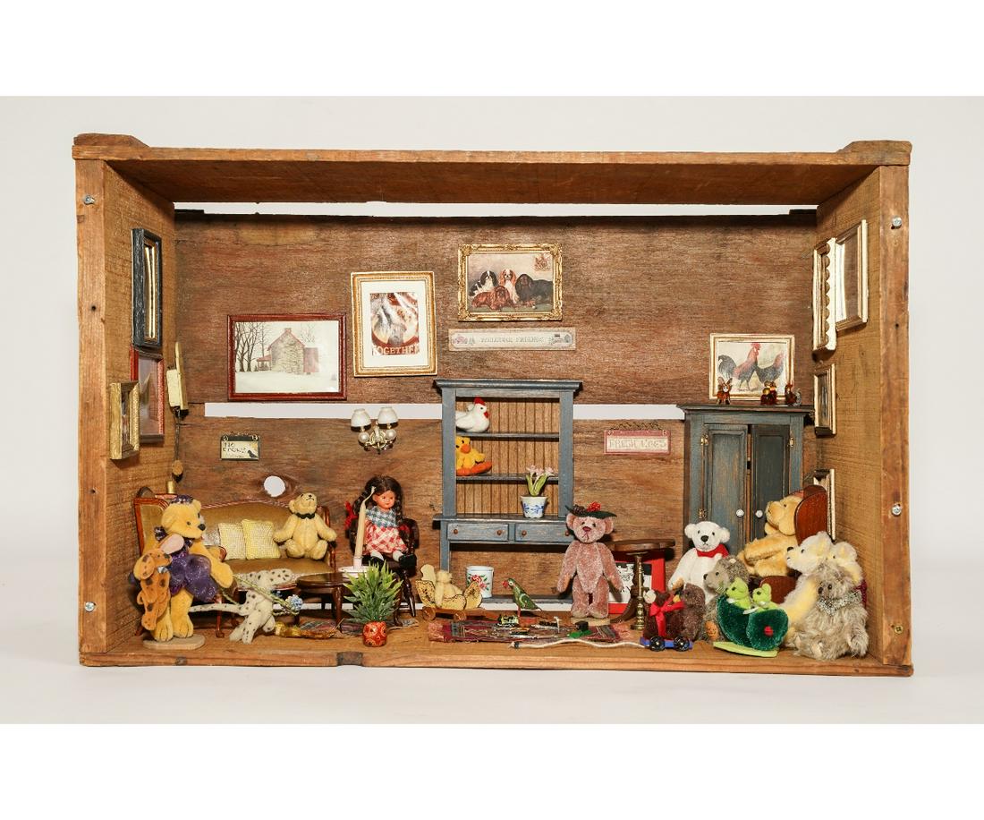 ARTISAN MINIATURE BEARS ROOM BOX DOLLHOUSE (1 of 5)