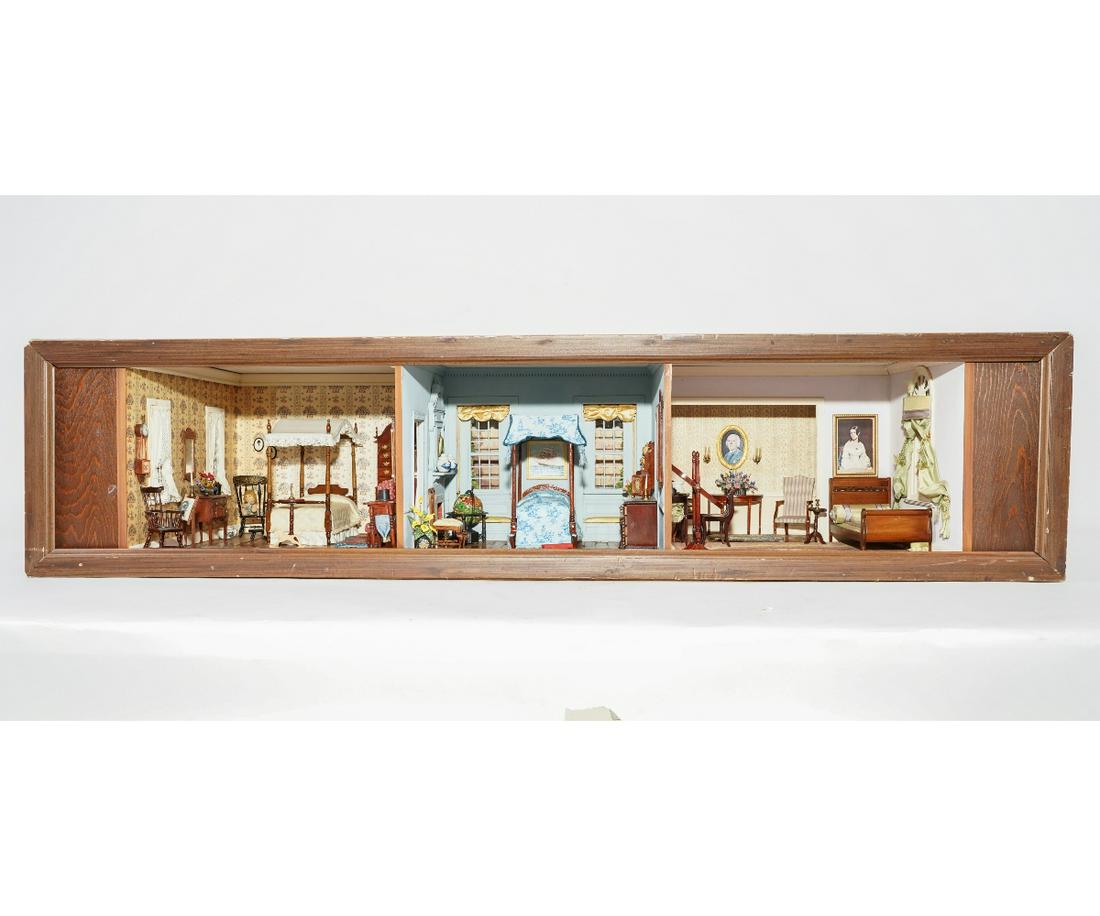 VINTAGE THREE ROOM BOX DOLLHOUSE (1 of 6)