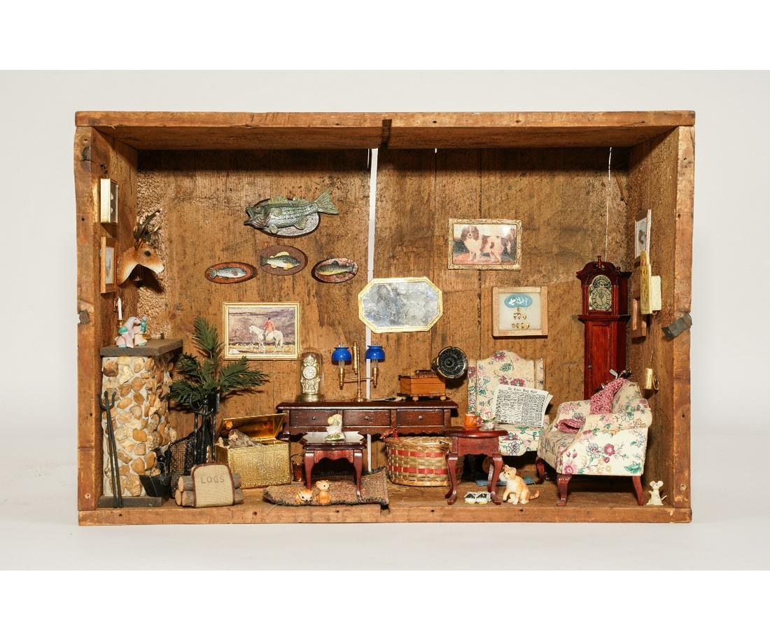 WHISKEY CRATE ROOM BOX DOLLHOUSE (1 of 4)