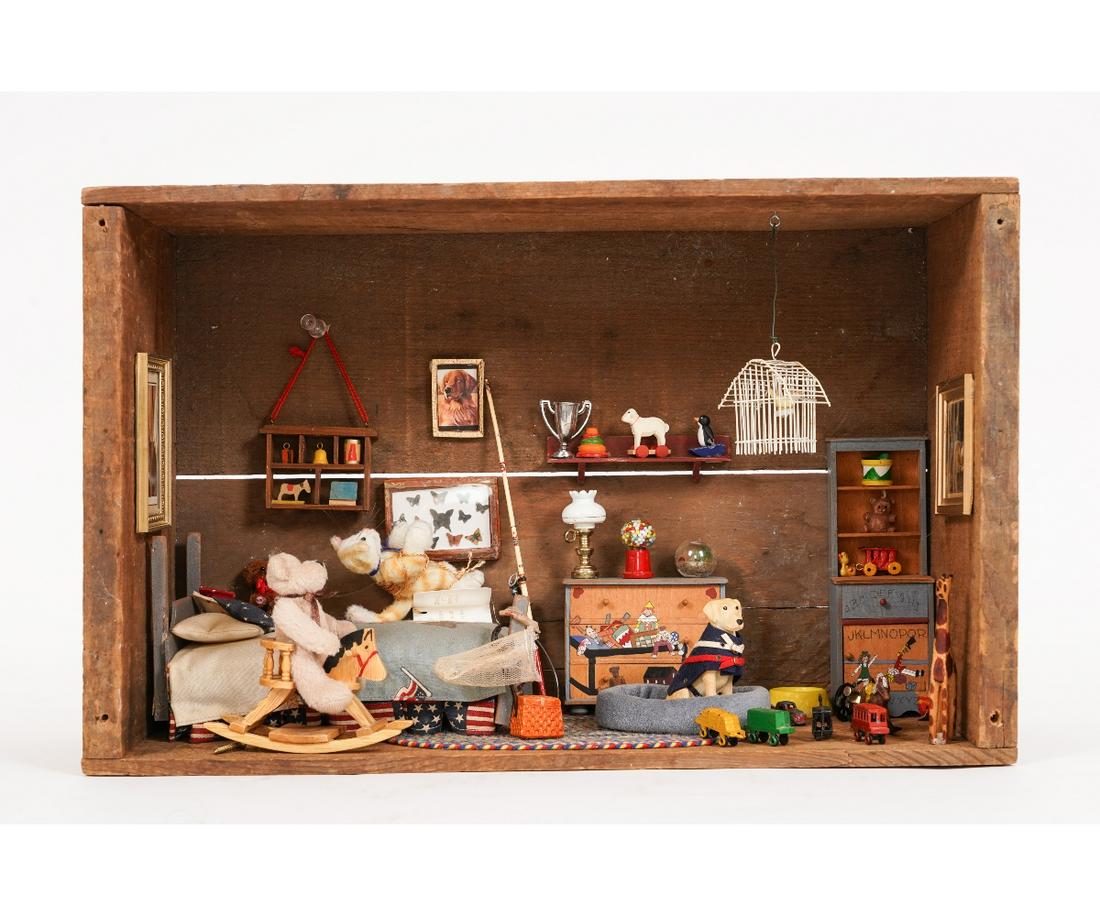 VINTAGE CRATE NURSERY ROOM BOX DOLLHOUSE (1 of 4)