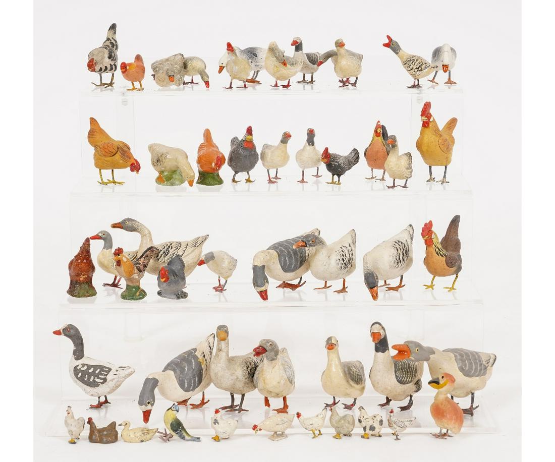 56 VINTAGE CAST METAL FARM ANIMALS (1 of 3)