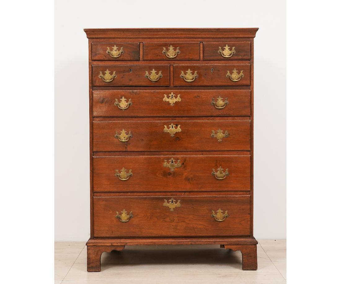 PENNSYLVANIA  CHIPPENDALE 3/4 TALL CHEST (1 of 9)