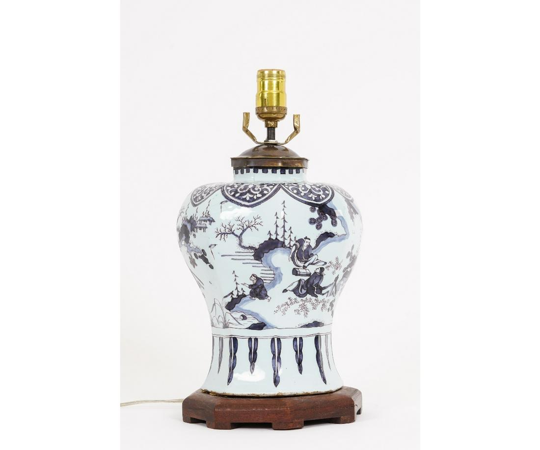 LARGE DUTCH DELFT VASE/LAMP (1 of 8)