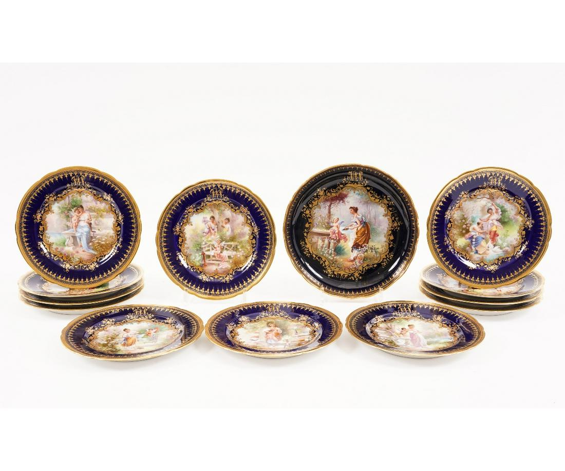 SET OF ELEVEN DRESDEN PLATES (1 of 17)