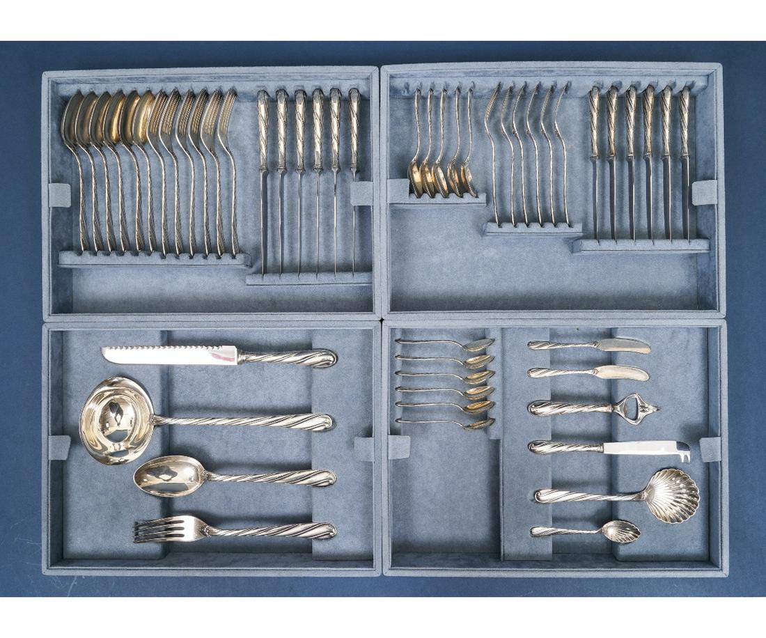 FINE STERLING SILVER FLATWARE SERVICE (1 of 11)