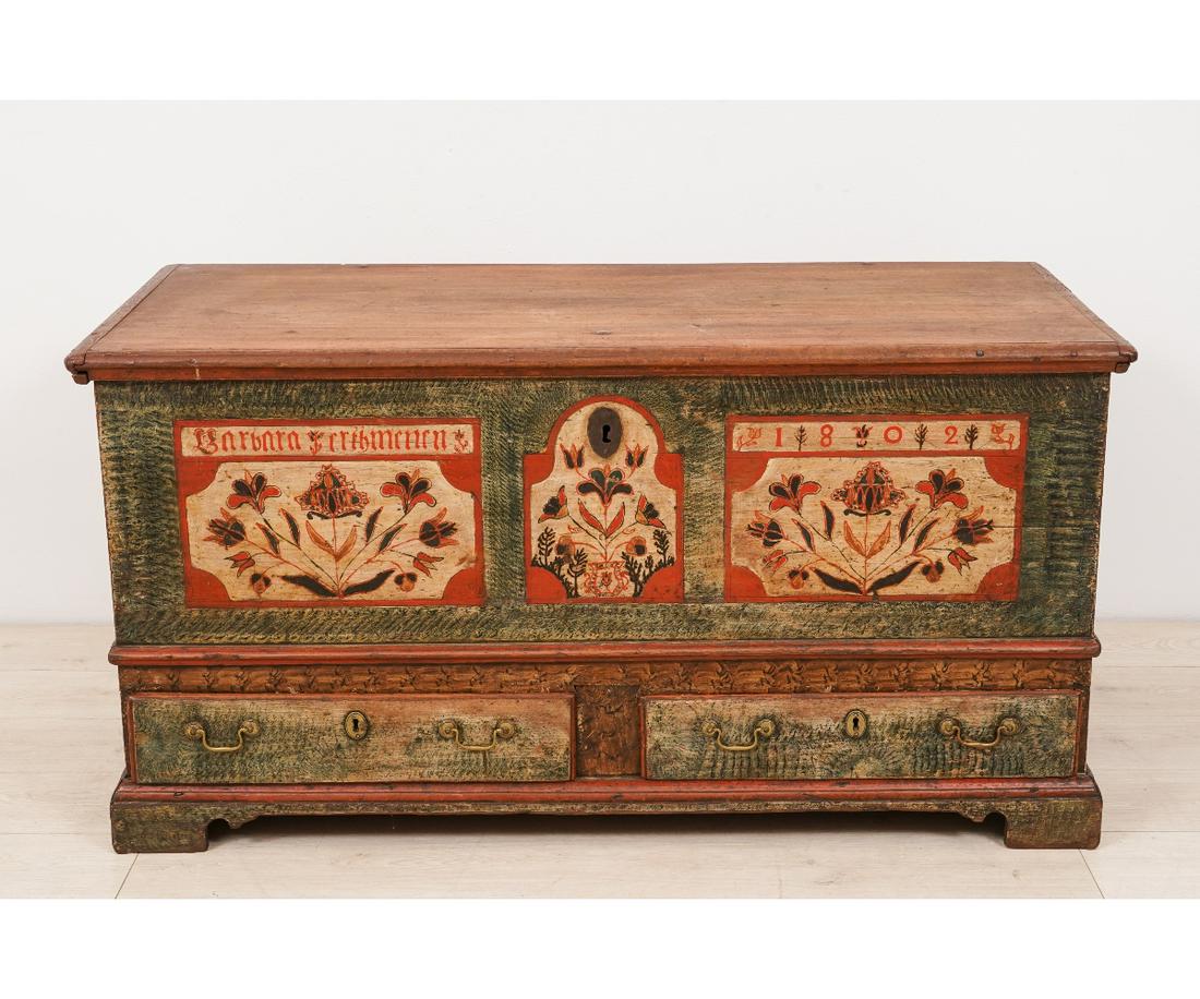 Pennsylvania German Painted Dower Chest