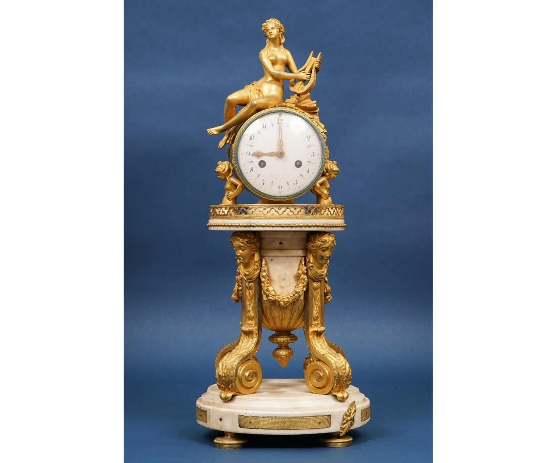 MARBLE AND BRONZE FRENCH CLOCK (1 of 15)