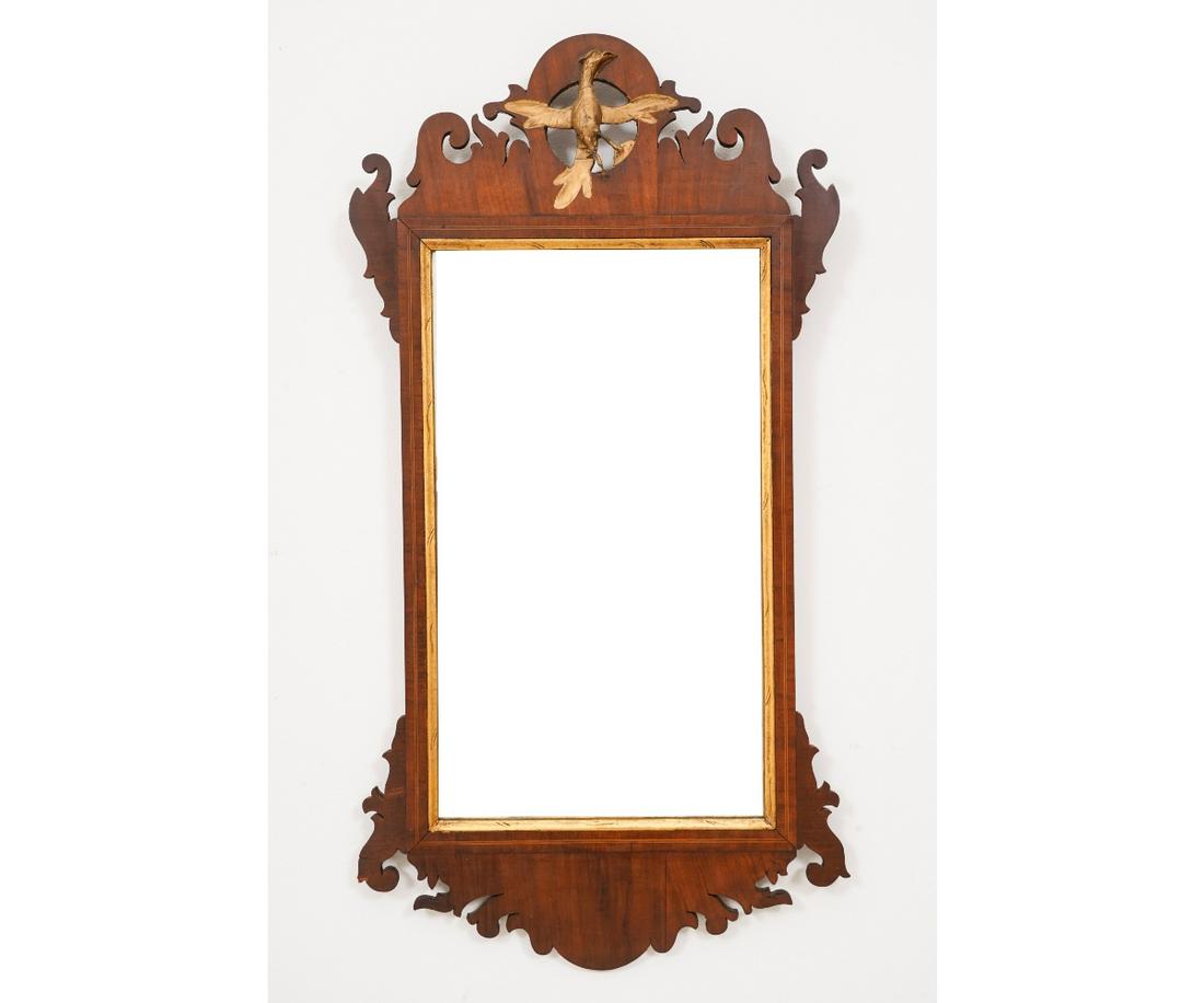 CHIPPENDALE MAHOGANY MIRROR (1 of 5)