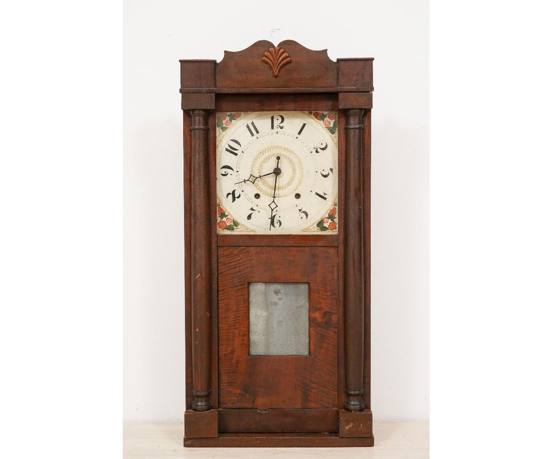MAHOGANY VENEERED SHELF CLOCK (1 of 8)