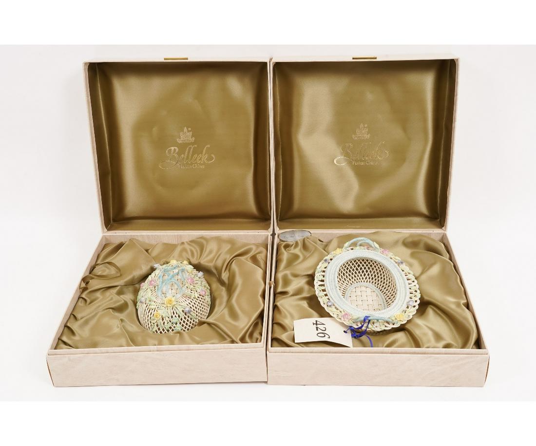 BELLEEK PORCELAIN BASKET (1 of 12)